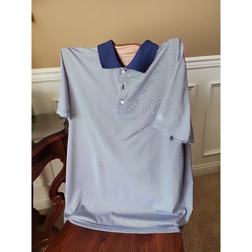 Brooks Brothers Performance Polo Shirt Menβs XXL Navy And White Striped